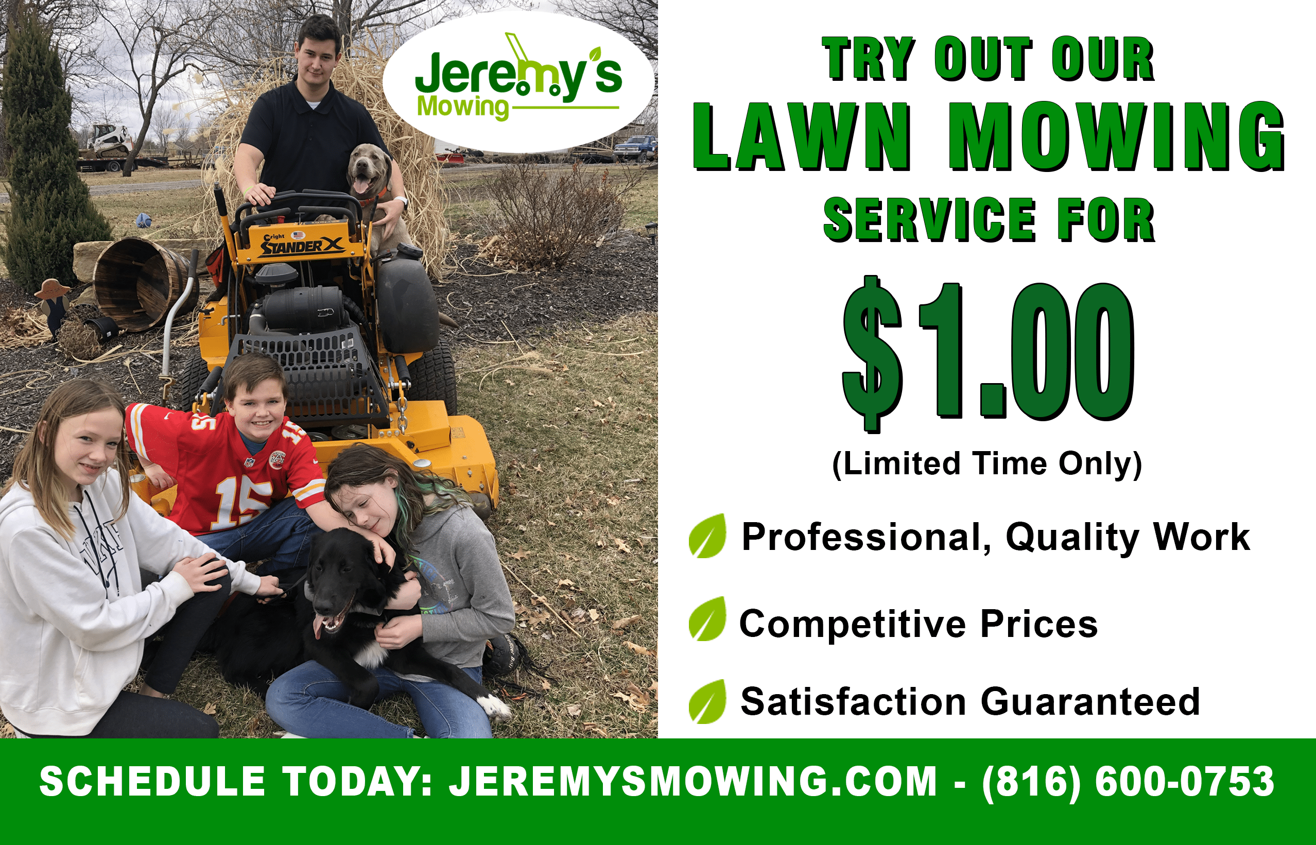 best lawn service - $1 first mow 